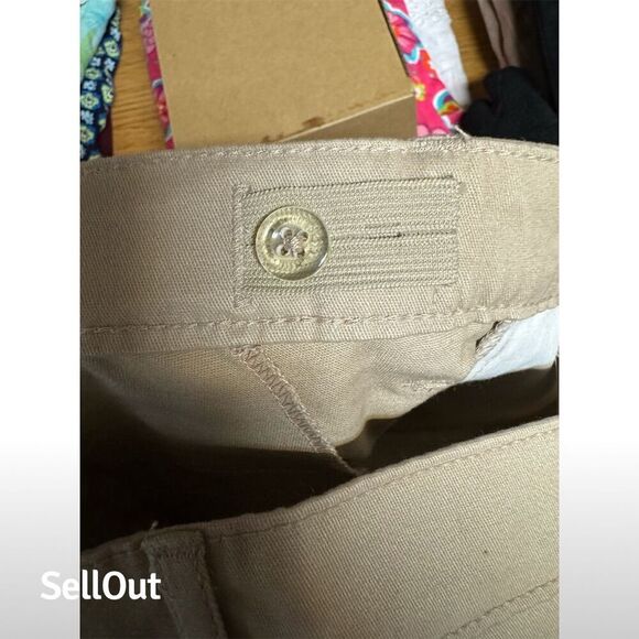 Old Navy Girls Khaki Chino Shorts Size 14 Adjustable Waist Summer - Picture 4 of 5